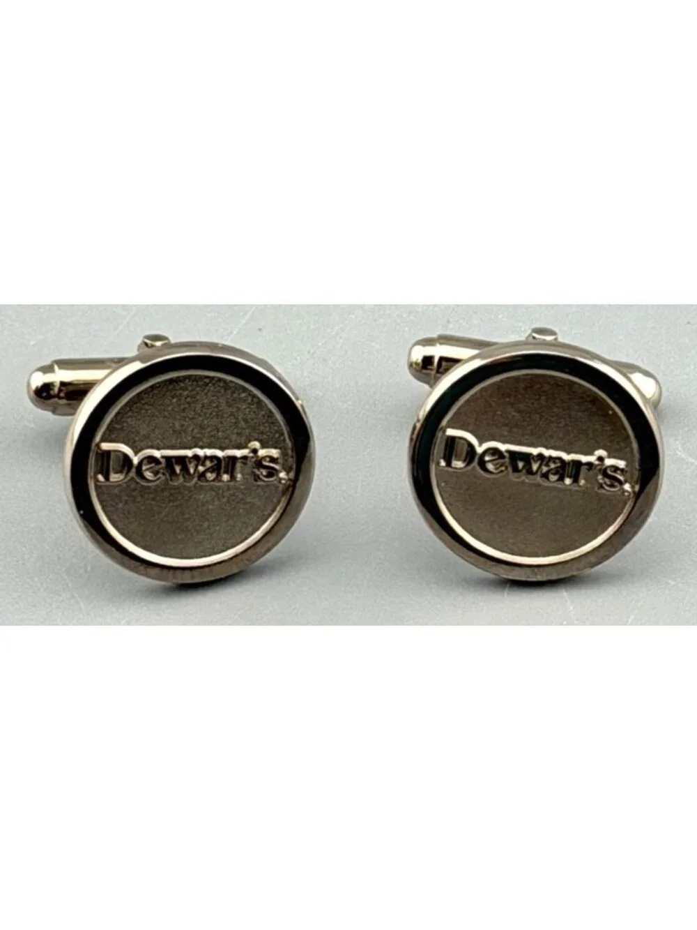 Vintage Cuff Links Sterling Silver Dewar’s Logo Advertising Barware 11g